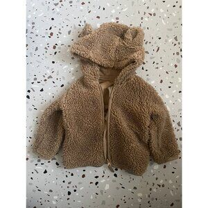 Caramel Brown Sherpa Style Hoodie With Ears,